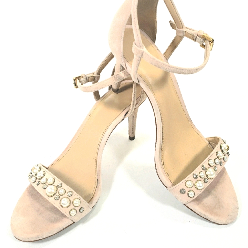 Michael Kors Blush Pearl Strappy Heels Size 7
